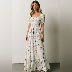 Baltic Born Capri Smocked Maxi Dress - Floral pattern